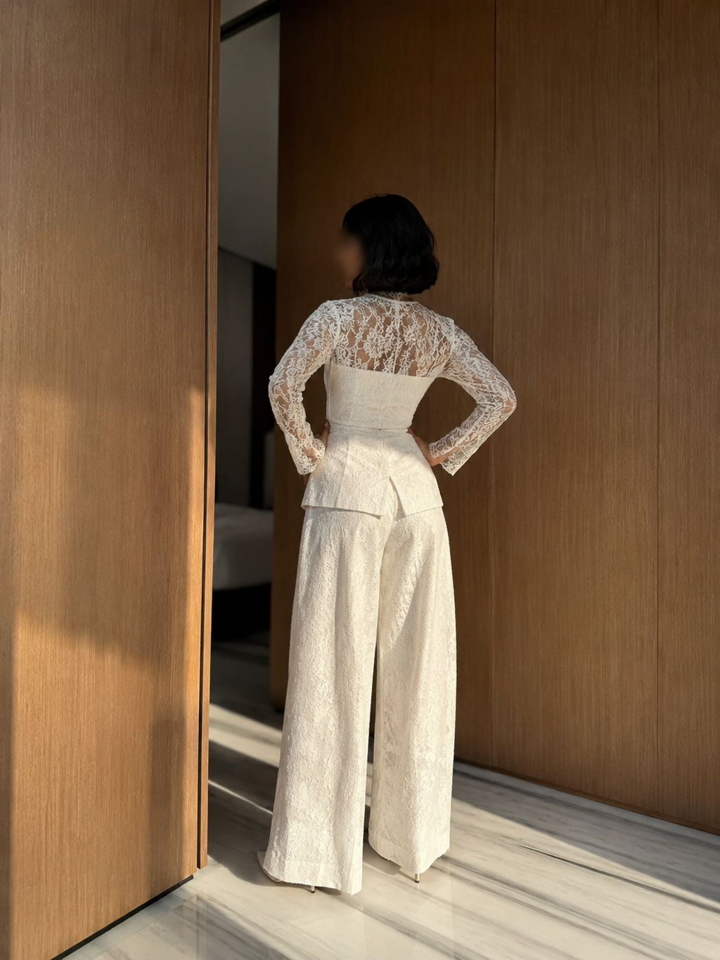 Ensemble Dentelle Ivoire Élégance Couture