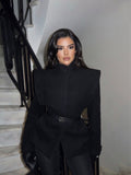 Blazer Sculptural Noir