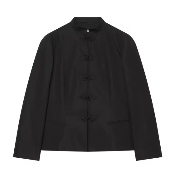Veste Mandarin Noir