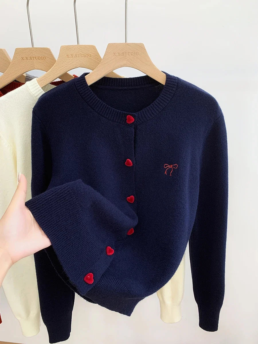 Cardigan Cœur Brodé