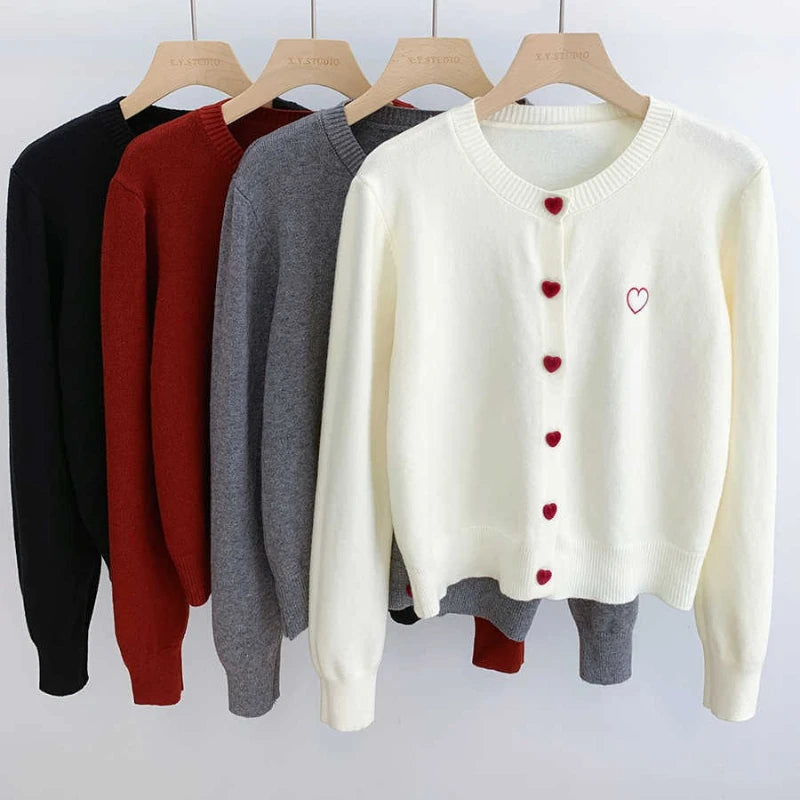 Cardigan Cœur Brodé