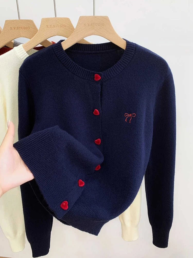 Cardigan Cœur Brodé