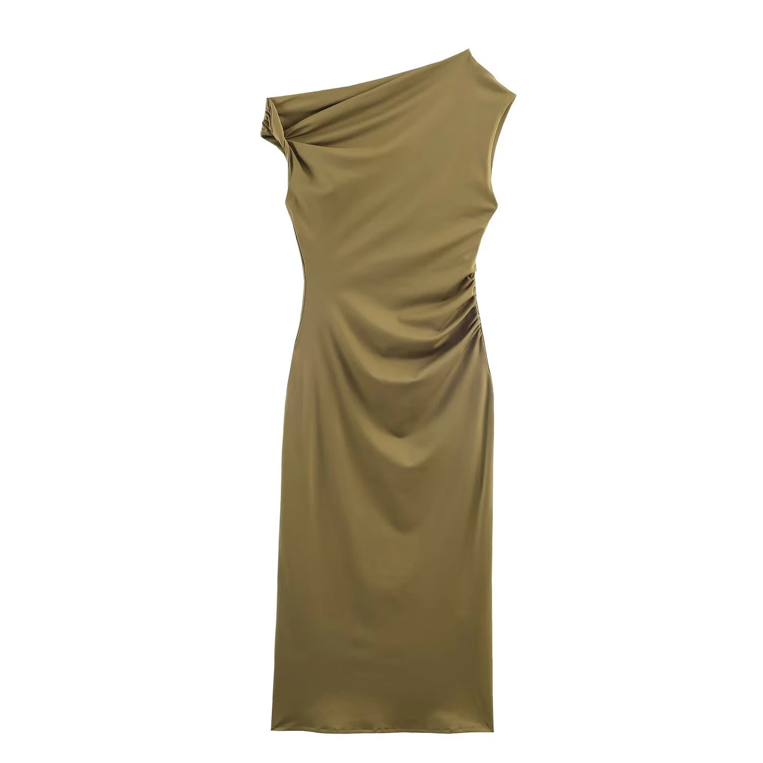 Robe Drapée Asymétrique
