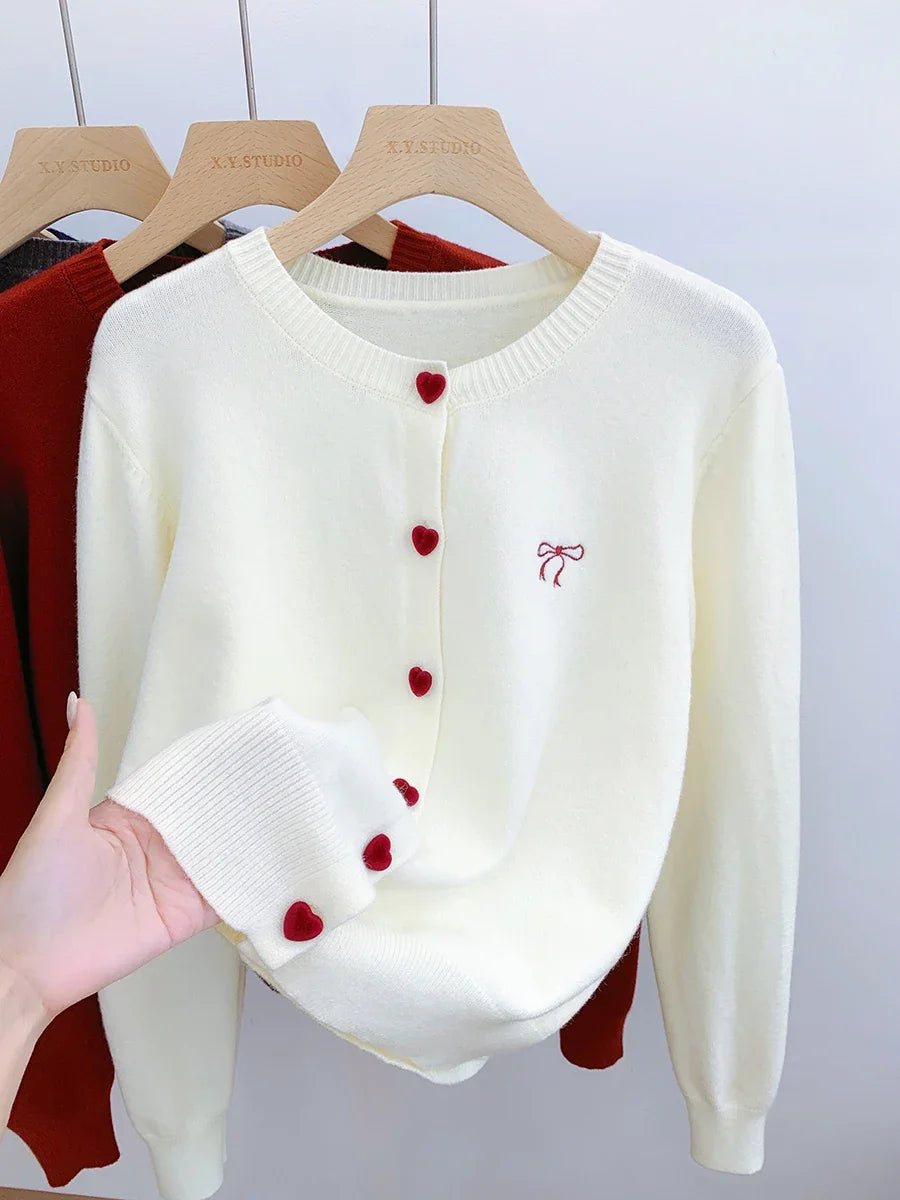 Cardigan Cœur Brodé