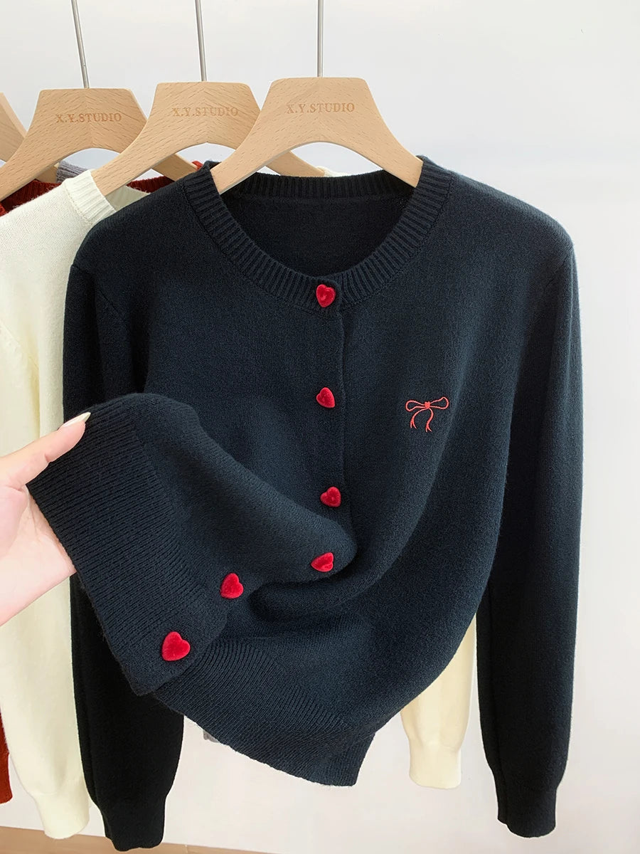 Cardigan Cœur Brodé