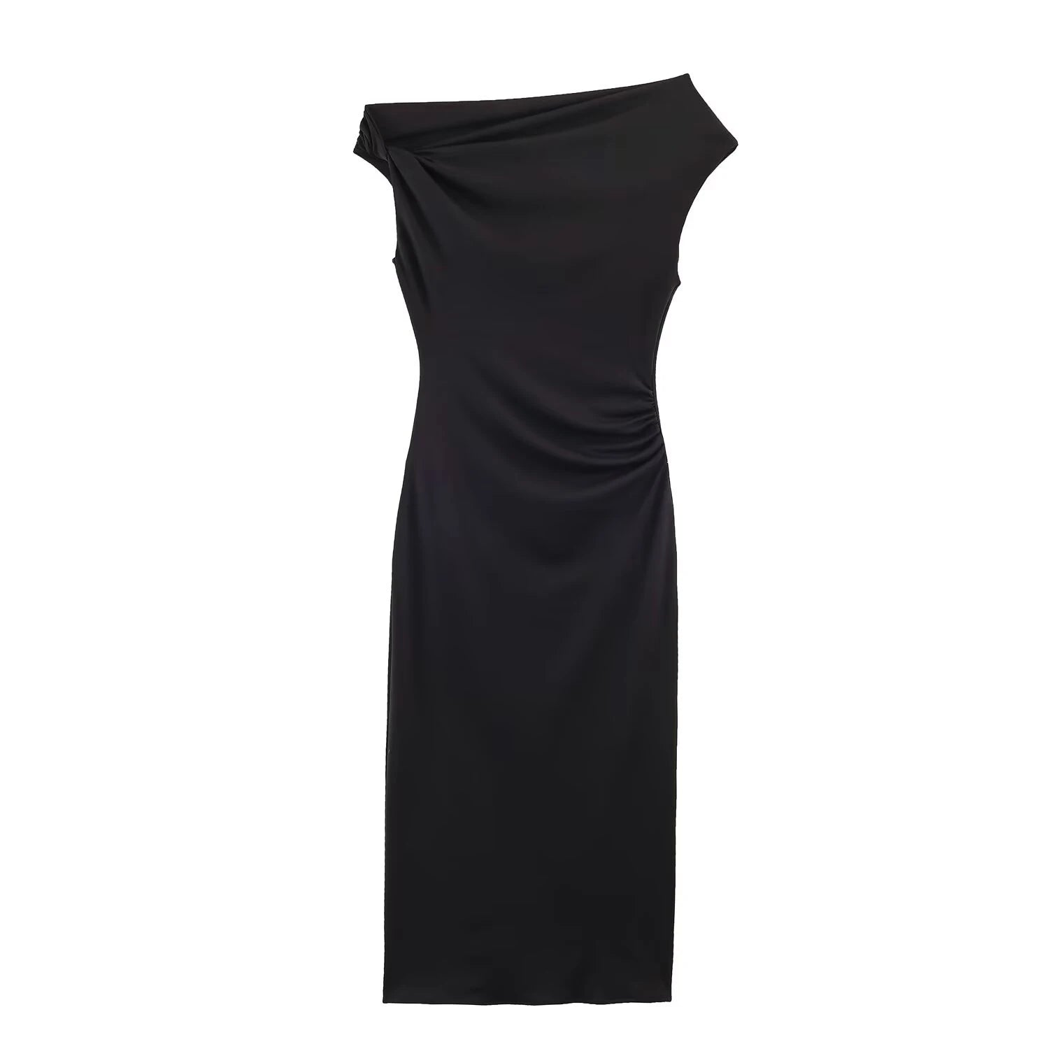 Robe Drapée Asymétrique