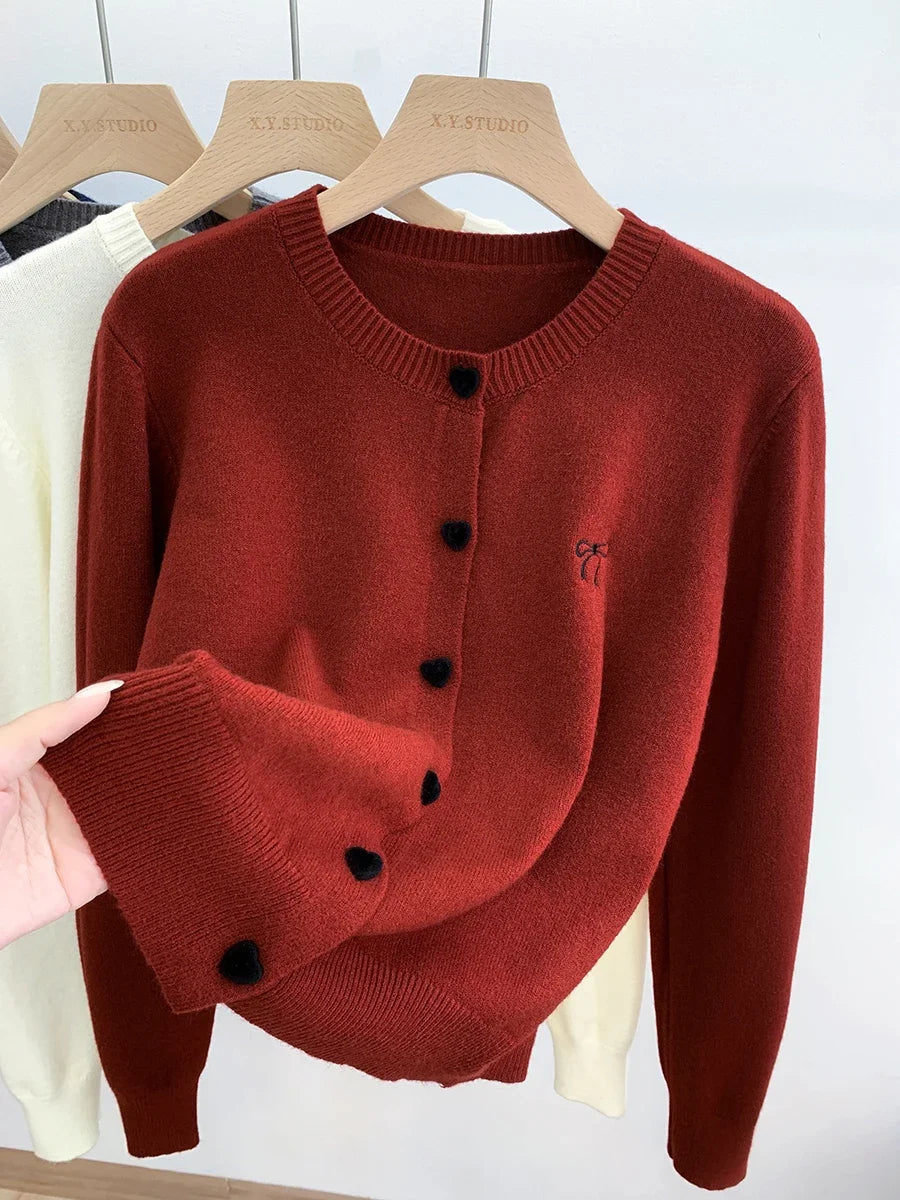 Cardigan Cœur Brodé